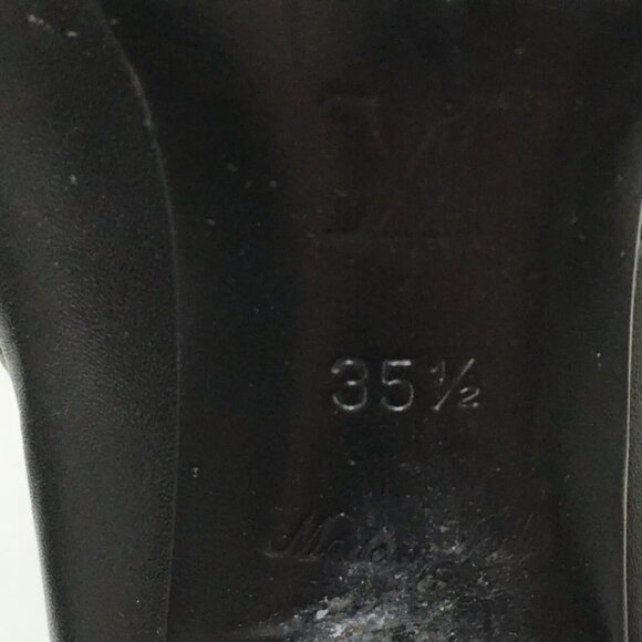 100% Authentic LOUIS VUITTON Black Women's Boots Monogram Mini Canvas Leather - Picture 6 of 9